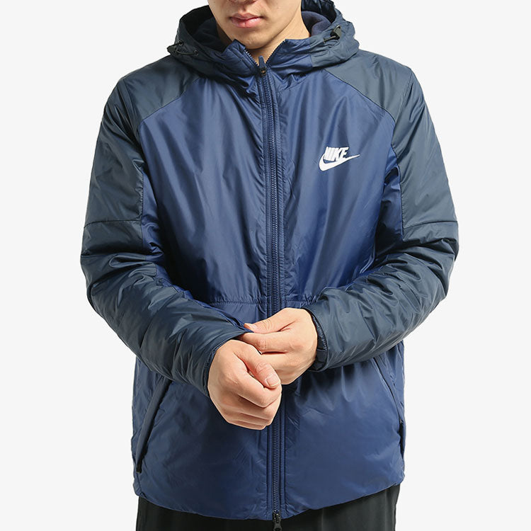 Nike Sportswear logo Casual Sports Windproof hooded Jacket Navy Blue Dark blue 861789-429