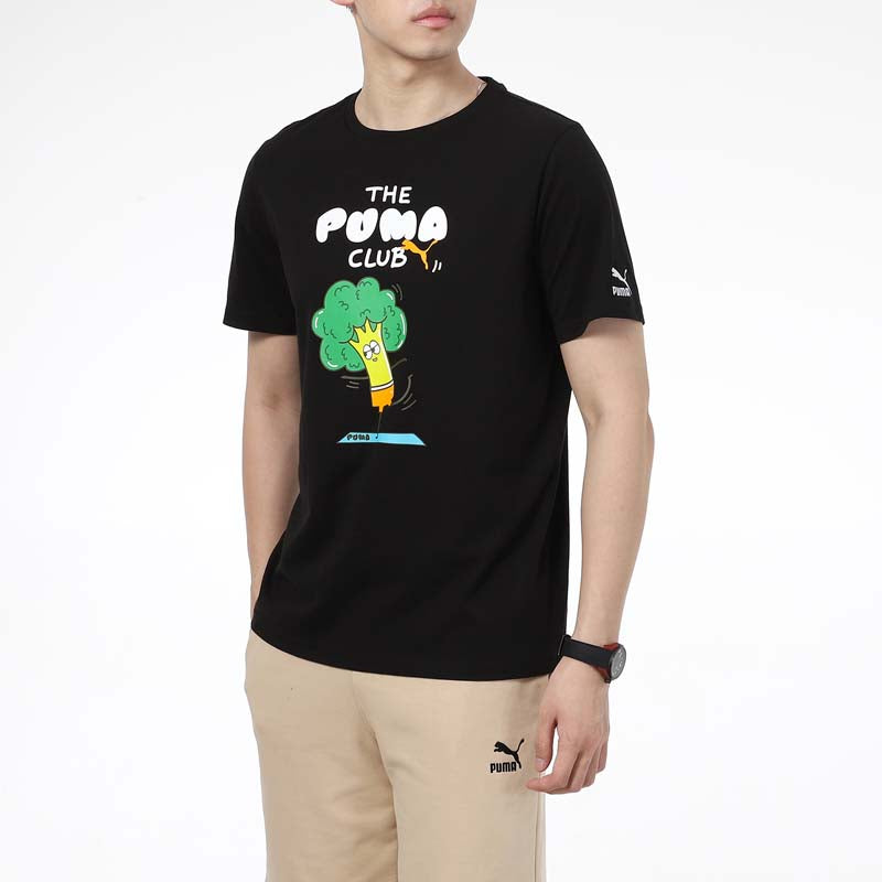 PUMA Club Graphic T-Shirt 'Black' 533197-01