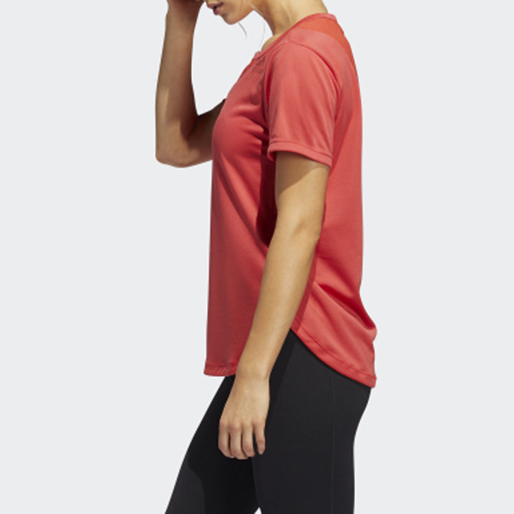 (WMNS) adidas Round Neck Short Sleeve Red FP7195