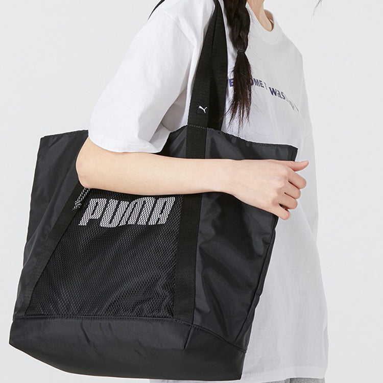 (WMNS) PUMA Core Base Large Shopper Bag 'Black White' 078729-01