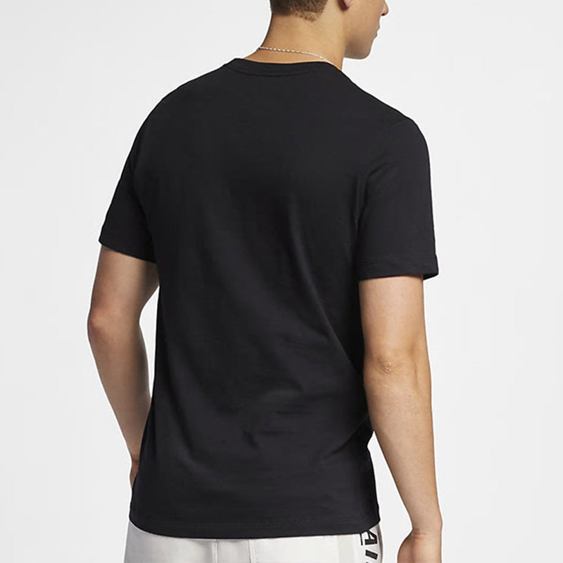 Nike Men's Sportswear Tee Icon Futura Casual Sport Alphabet Printing Round NeckShort Sleeve Men's Black AR5004-010