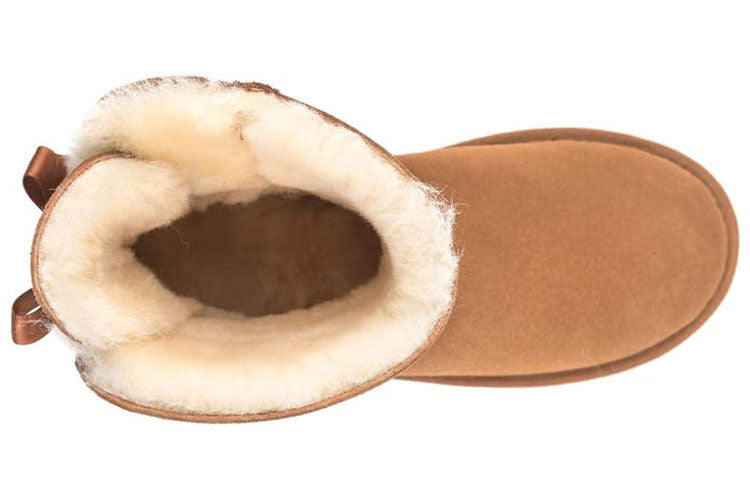 (WMNS) UGG Classic Mini Bailey Bow Brown OB365-CHE