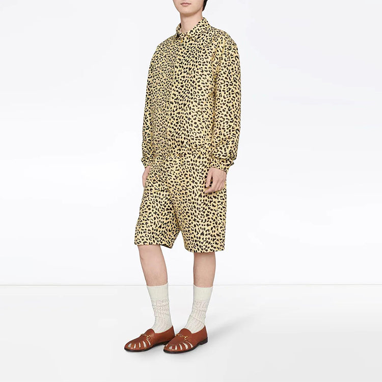 Gucci Neutral Leopard Jacquard Shorts 'Beige Black' 630717-ZAEAL-2068