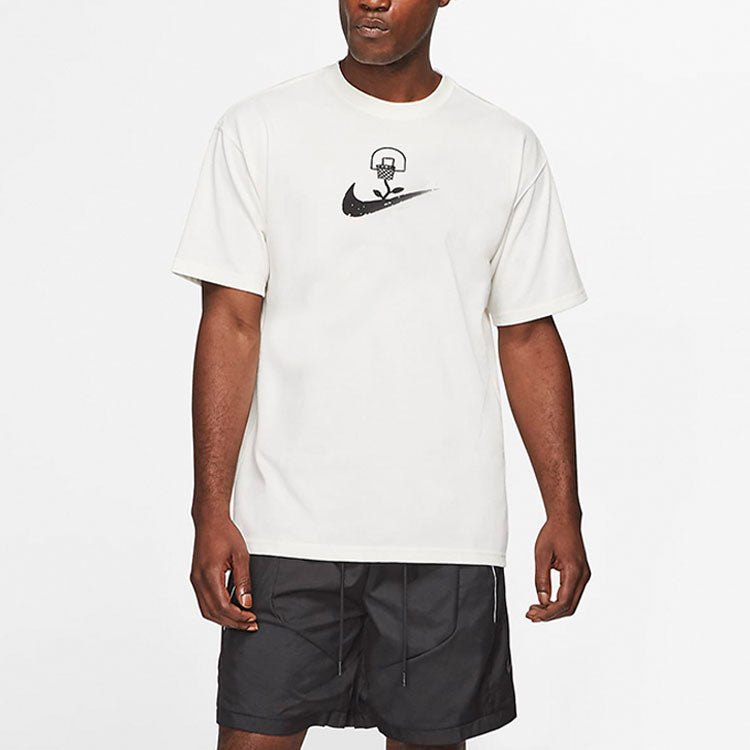 Men's Nike Logo Printing Pattern Pullover Casual Short Sleeve White T-Shirt DX3328-905