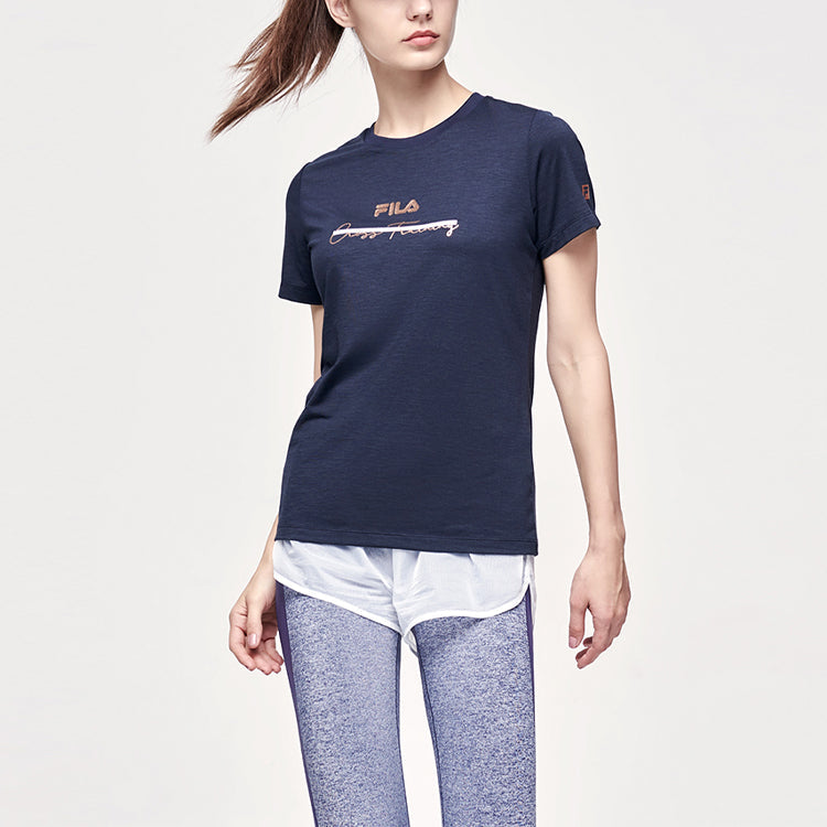 (WMNS) FILA Athletics Printing Blue A11W121104F-NV