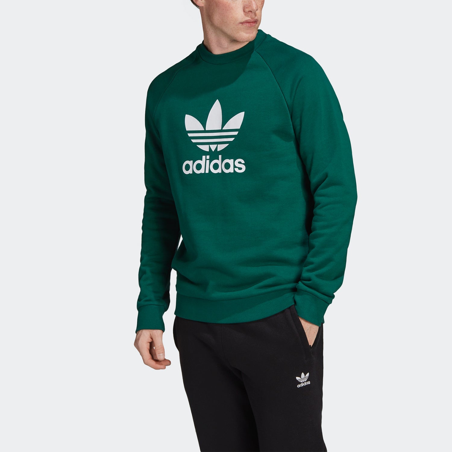 adidas originals Casual Sports Round Neck Pullover Green FL1774