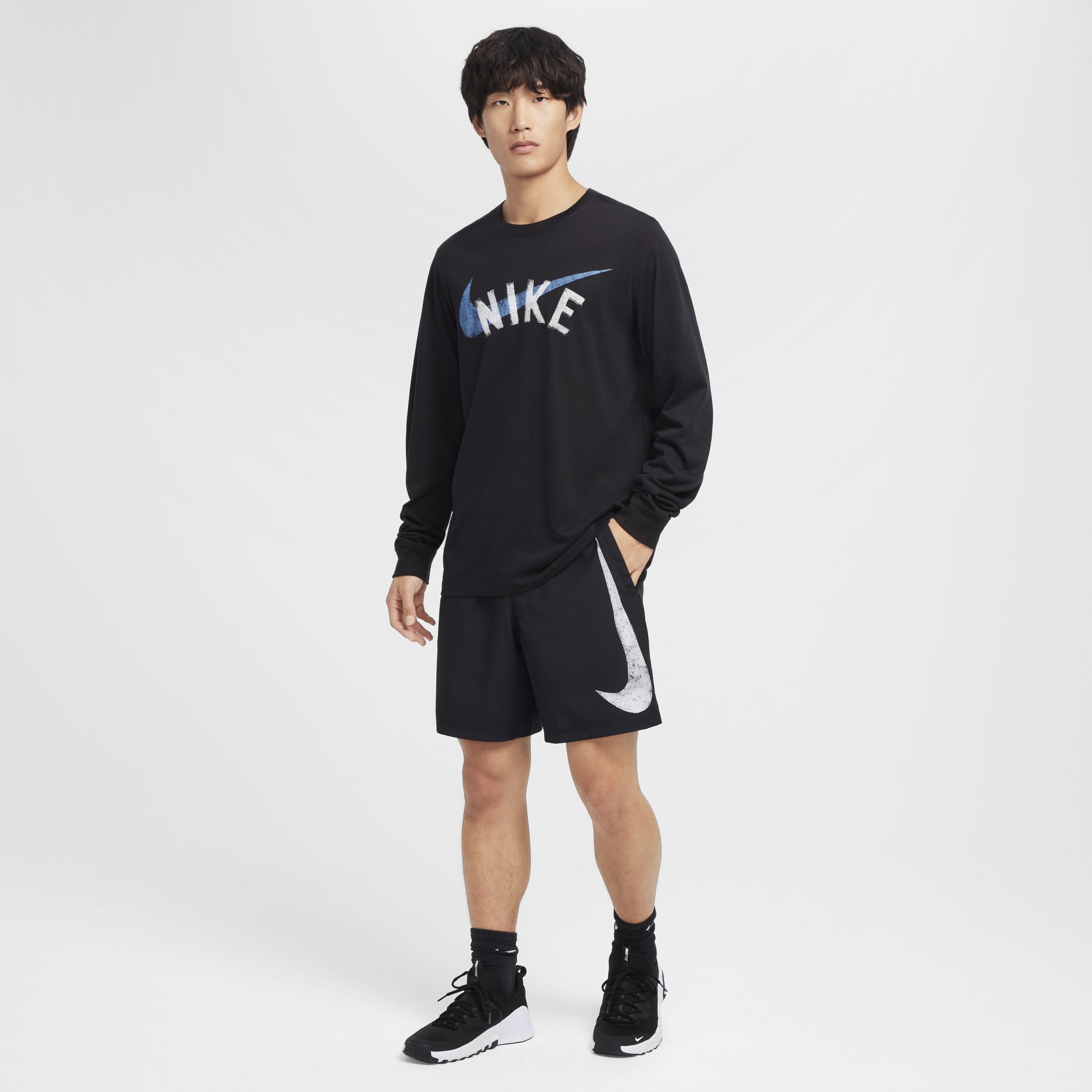 Nike Dri-FIT 7" Shorts 'Black Form Swoosh ' FZ1067-010