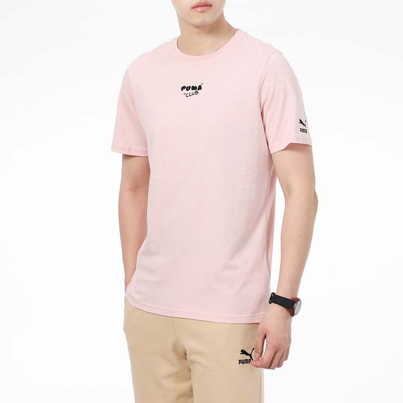 PUMA Club Graphic T-Shirt 'Pink' 533197-36