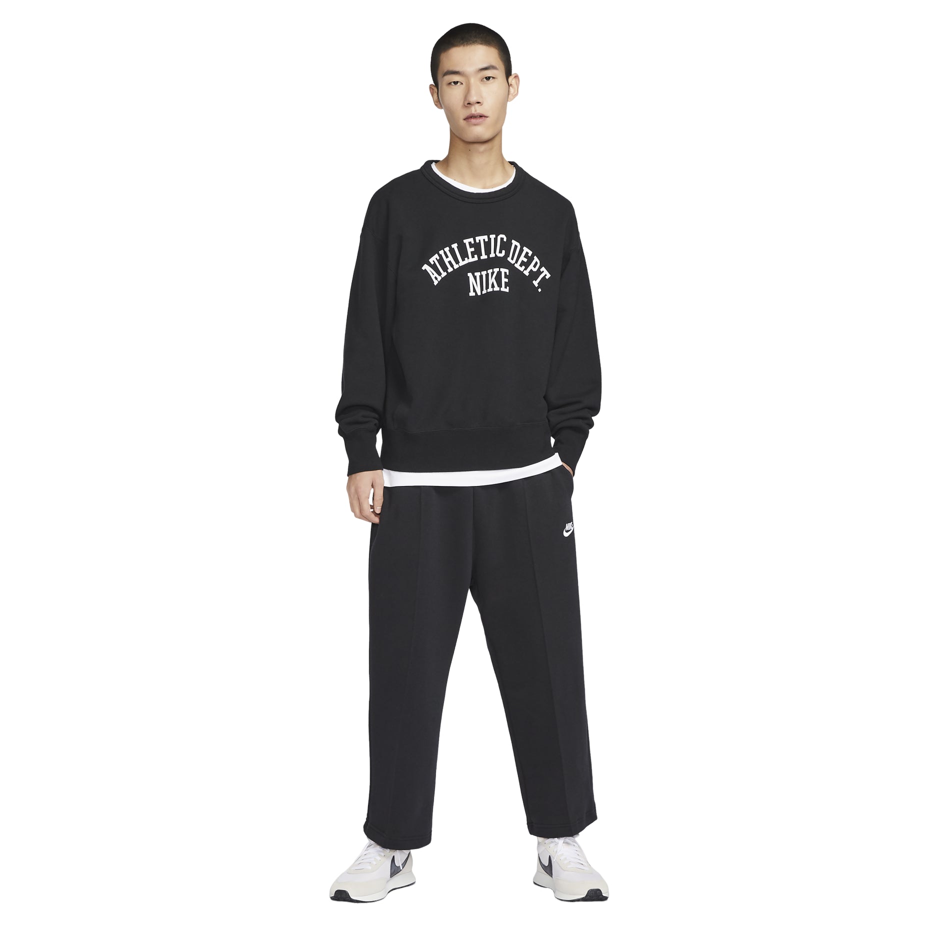 Nike Sportswear Trend Fleece Crew Top 'Black' DX0026-010