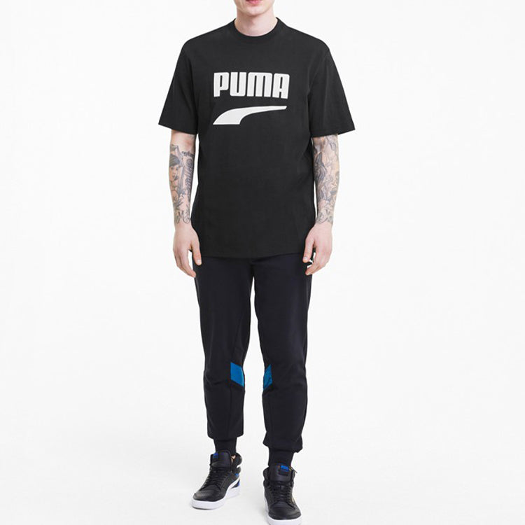 PUMA Downtown Printing Casual Short Sleeve Black 599177-01