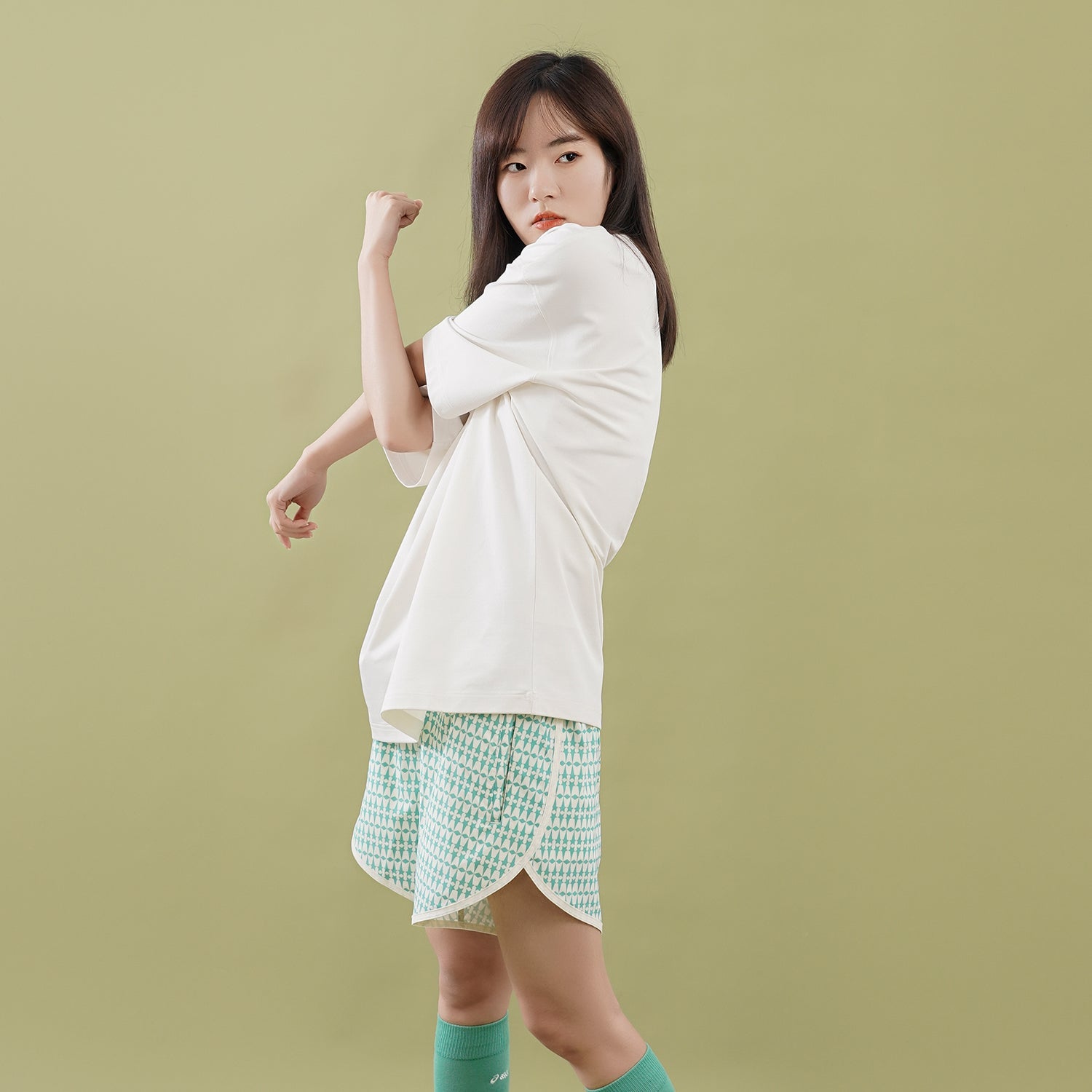 ASICS x 8ON8 Crossover Logo Sports Loose Round Neck Short Sleeve Couple Style White 2203A122-200