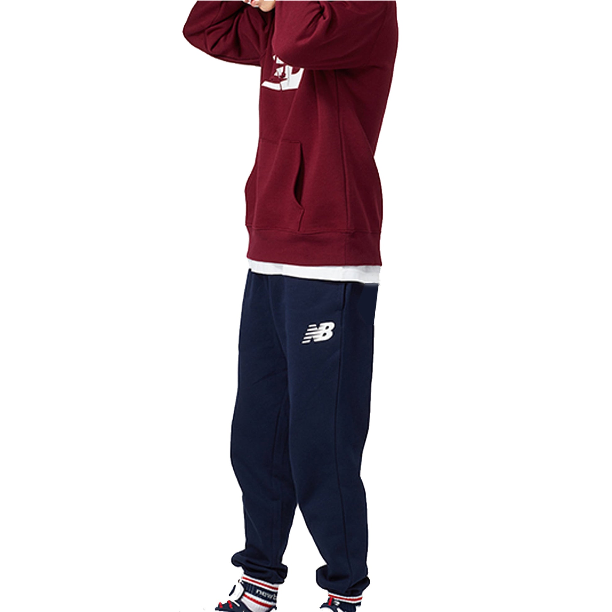New Balance Big logo Printed Sweatshirt Asia Sizing 'Burgundy' MT83982SDR