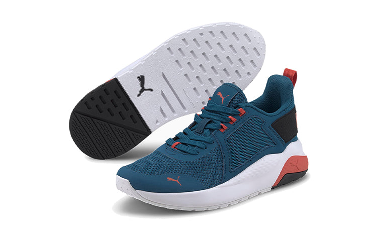 PUMA Anzarun Knit (Big Kids) Shoes Blue/White/Red 372036-04