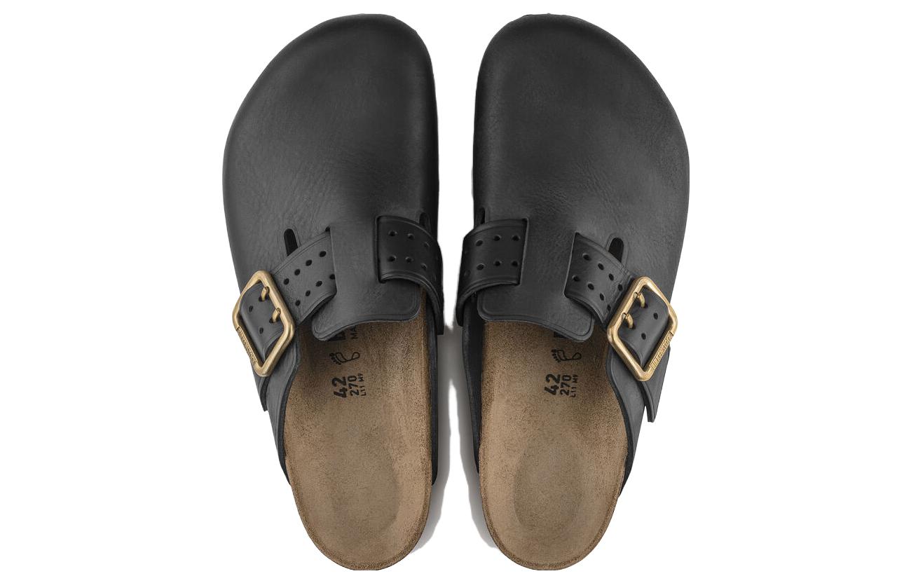 Birkenstock Boston Bold Leather Narrow Fit 'Black' 1022626