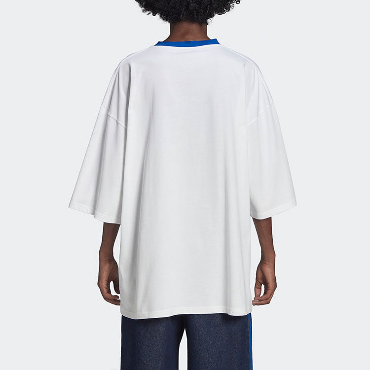 Men's adidas originals x Kerwin Frost Crossover Cartoon Printing Round Neck Loose Three-Quarter Sleeve T-Shirt White H56473