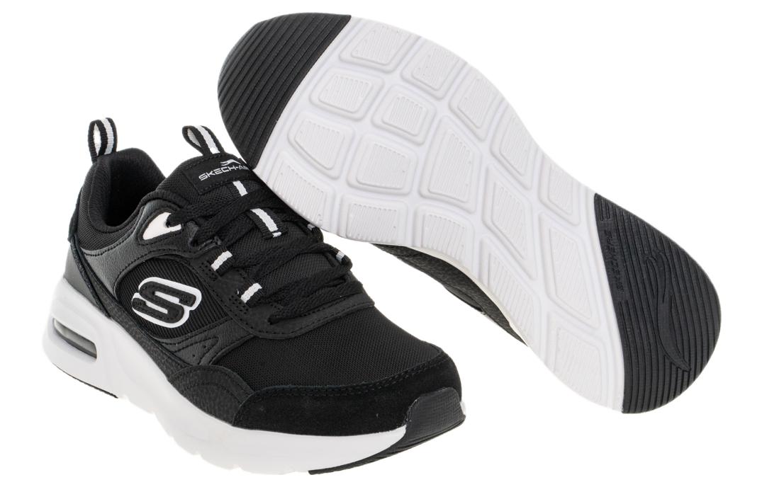 (WMNS) Skechers Skech-Air Court 'Black White' 149947-BKW