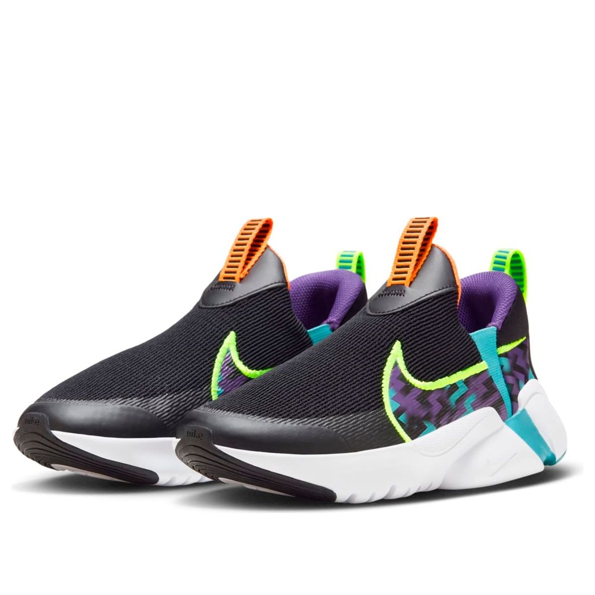 (GS) Nike Flex Plus Next Nature 2 'Black Purple Green' FB2354-001