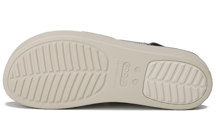 (WMNS) Crocs Brooklyn Thick Sole Casual Sandals Gray 206453-93T