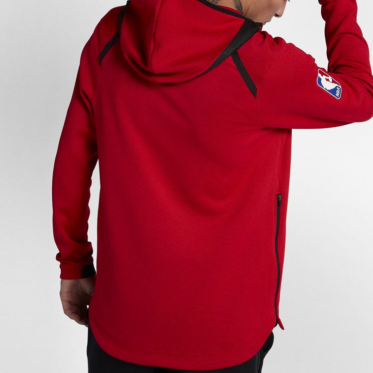 Nike Player Edition houston rockets Solid Color Zipper hooded Jacket Red 899843-657