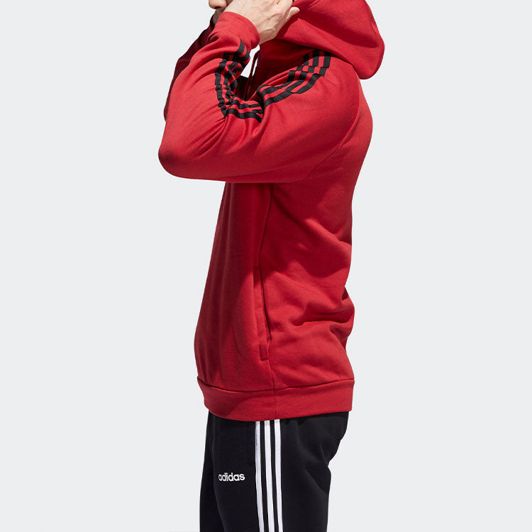 Men's adidas 3s Lin Fl P/o logo Printing Casual Sports Red ED6932