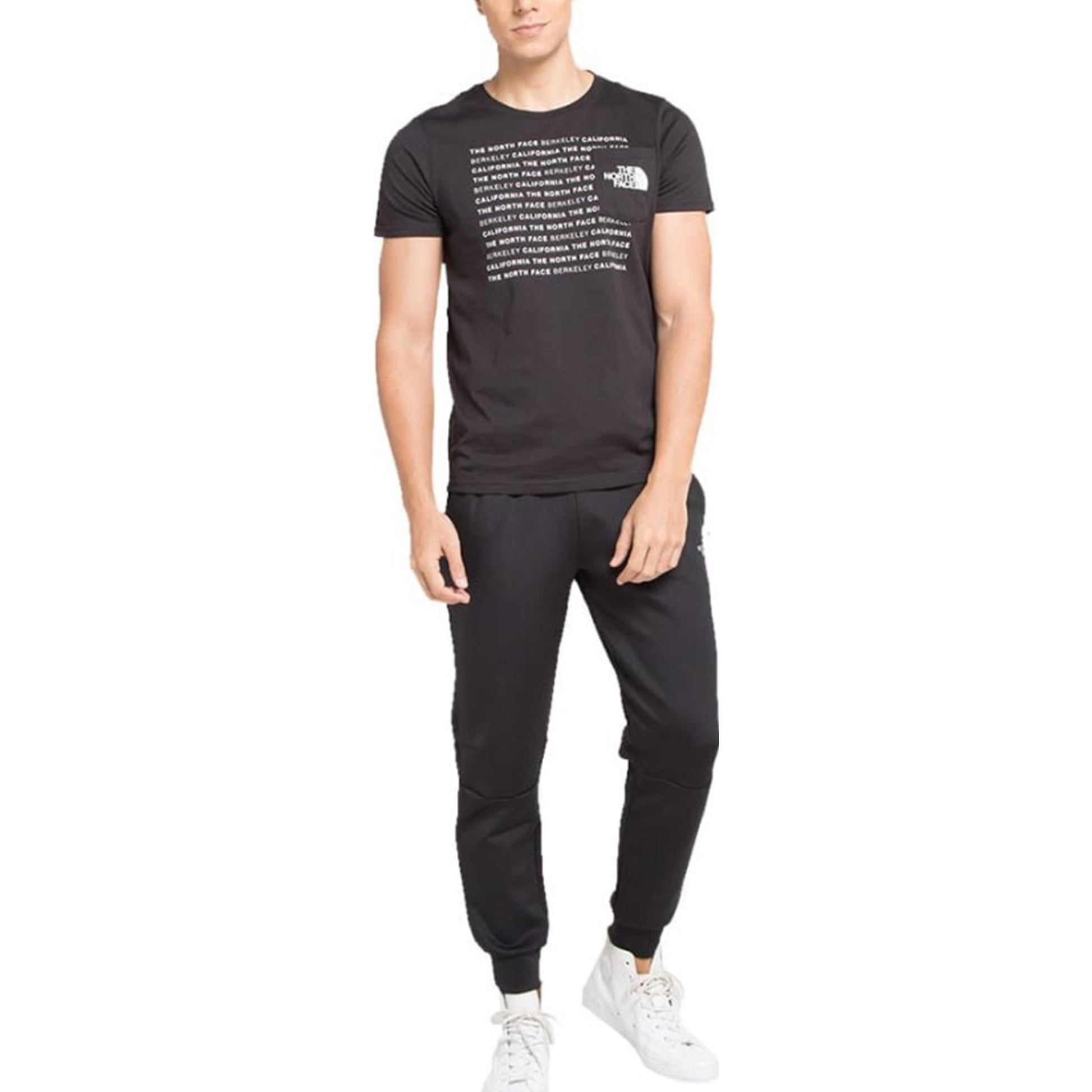 Men's THE NORTH FACE Quick Dry Round Neck Short Sleeve Black NF0A46J3JK3