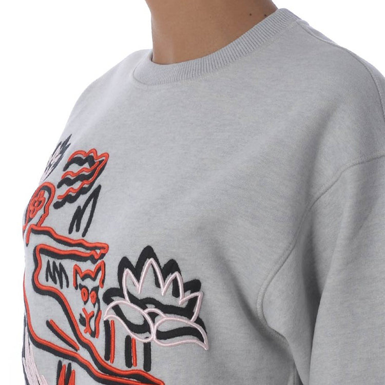 (WMNS) KENZO Embroidered Cotton light grey F86-1SW760-955-93
