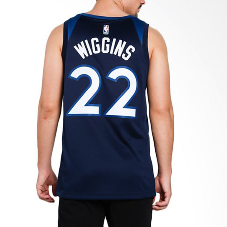 Nike NBA Andrew Wiggins Icon Edition Swingman Jersey SW Fan Edition Minnesota Timberwolves Gold Navy Blue Dark blue 864491-419