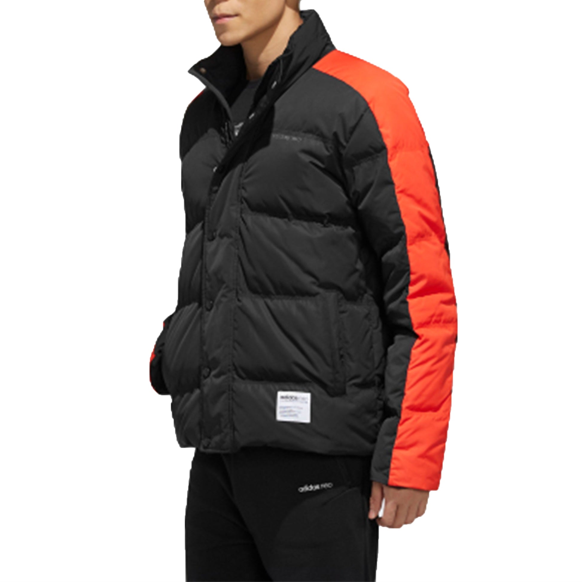 adidas neo M Ut Puffer Back Large logo Casual Down Jacket Black EI4413