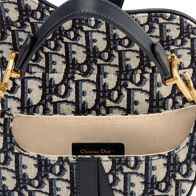 (WMNS) DIOR Mini Saddle Bag 'Blue Oblique Jacquard' M0447CTZQ-M928