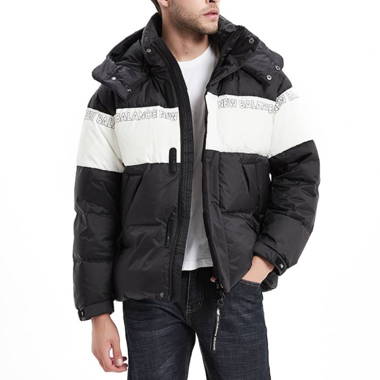 New Balance Colorblock Padded Jacket Asia Sizing 'Black White' NP943011-BK