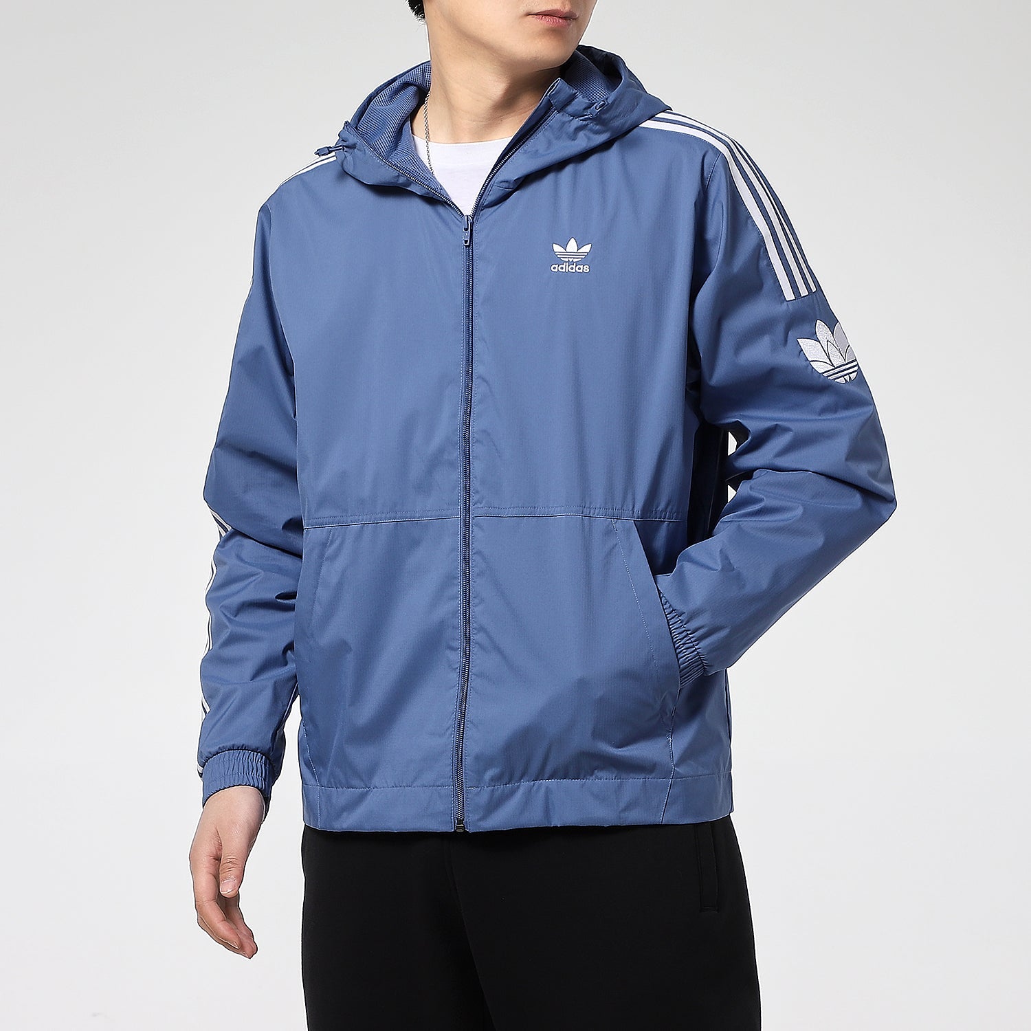 adidas originals Running Training Gym Breathable Windproof Casual Sports Jacket Blue GN3552