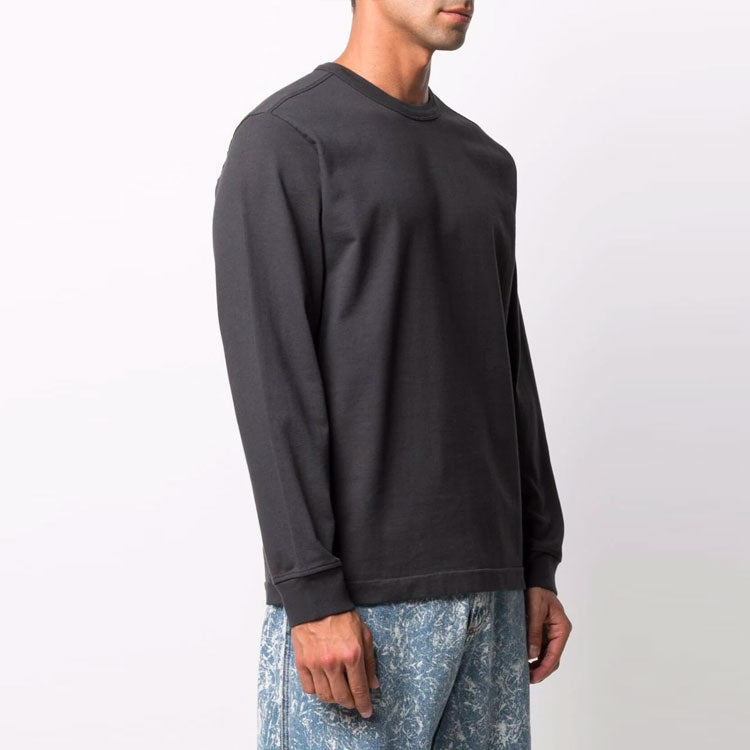 STONE ISLAND Logo Patch Crewneck Sweatshirt 'Charcoal' 751564450-V0065
