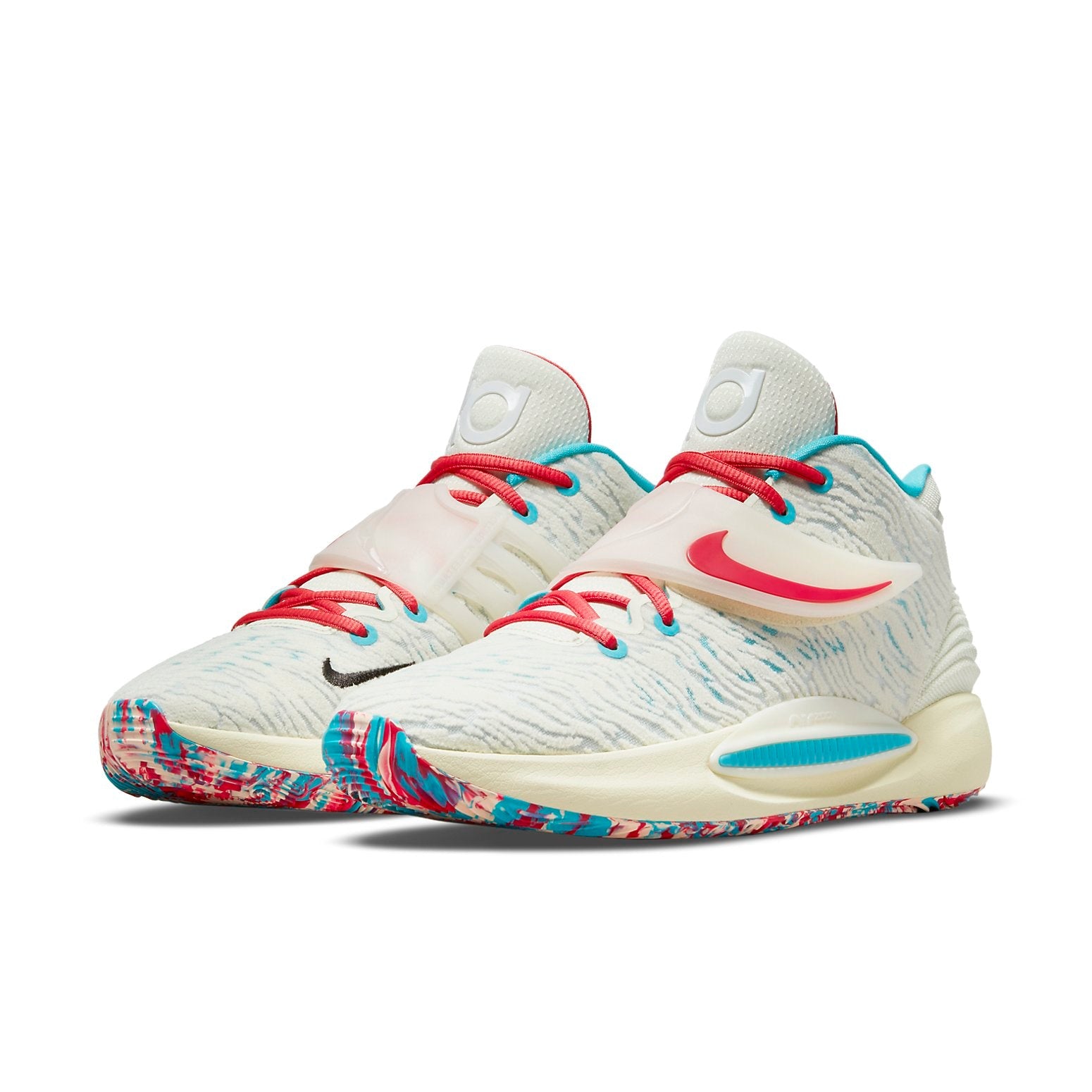 Nike KD 14 EP 'White Aqua Blue Multi-Color' CZ0170-700