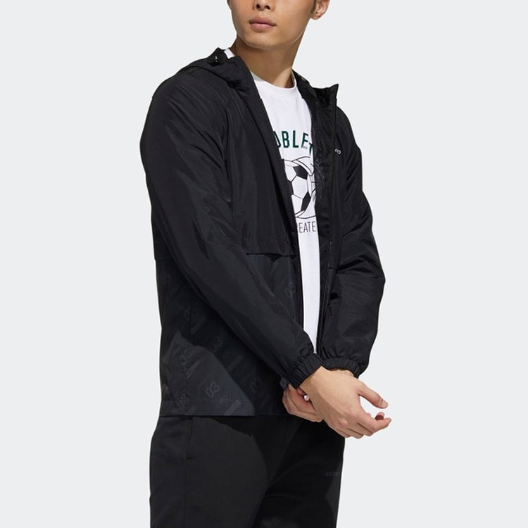adidas neo M BRLV WB 2 Minimalistic Sports Windbreaker Jacket Black GK1513