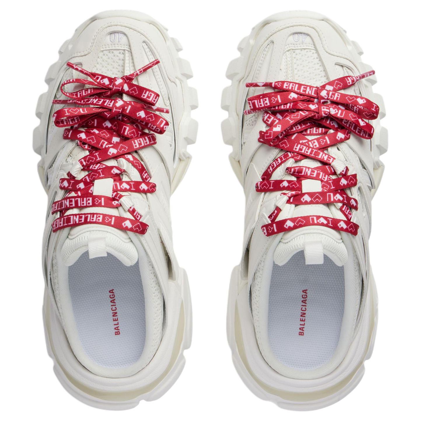 (WMNS) Balenciaga Track Mules 'White Red' 653813W3TR69060