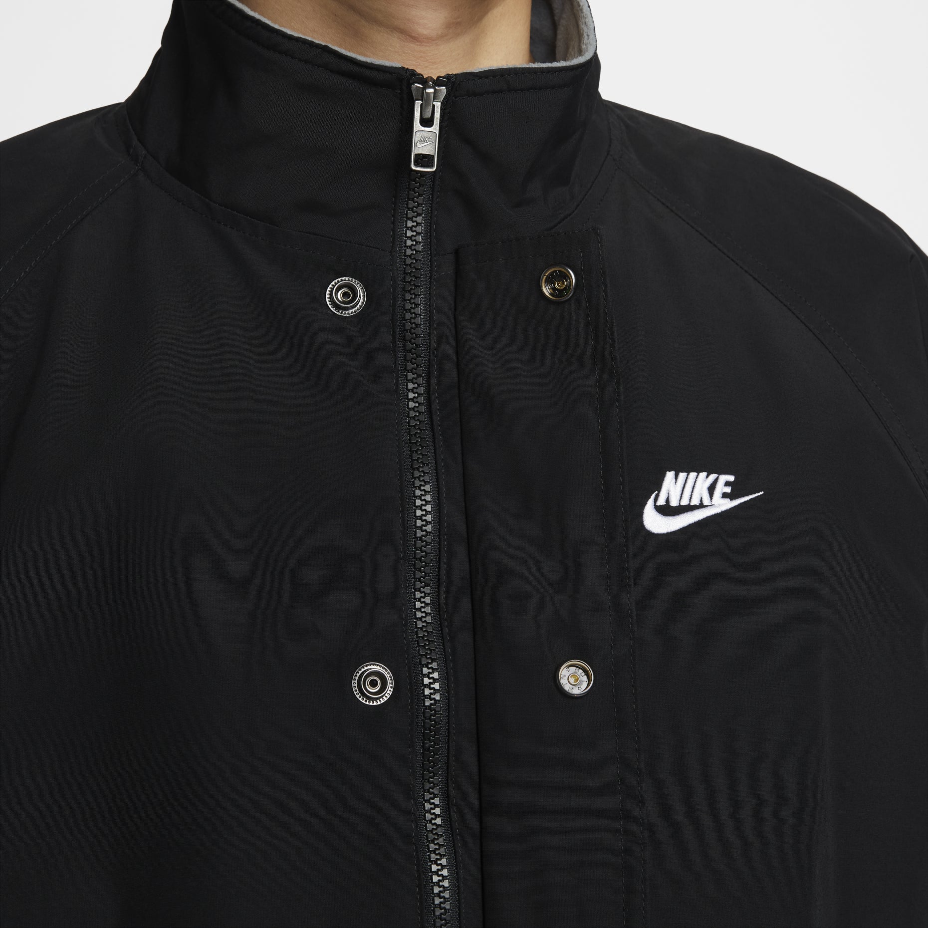 Nike Club Futura Jackets Asia Sizing 'Black White' FZ0657-010