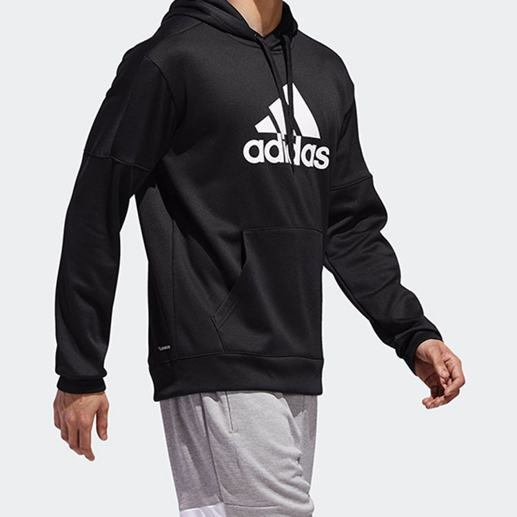 adidas Logo Printing hooded Pullover Sports Black DH9018