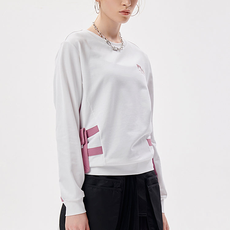 (WMNS) FILA FUSION Street Sport Casual Sports Breathable Pullover Hoodie White T11W133203F-WT