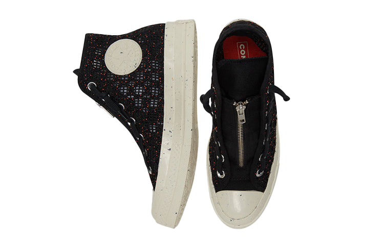 (WMNS) Converse Chuck 70 High 'Speckled Black Crochet' 570784C