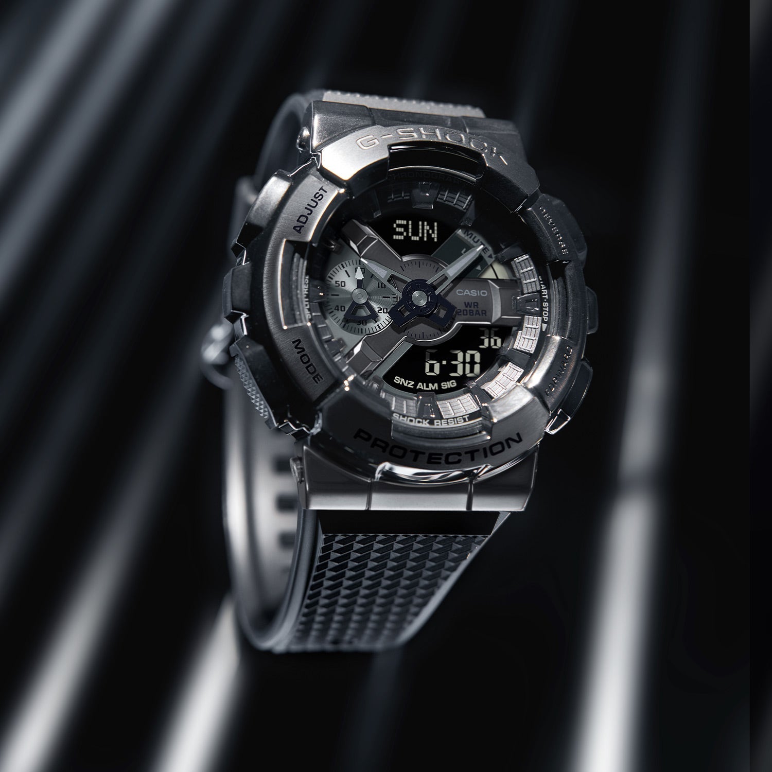 CASIO G-Shock Digital-Analog 'Black Silver' GM-110BB-1APR