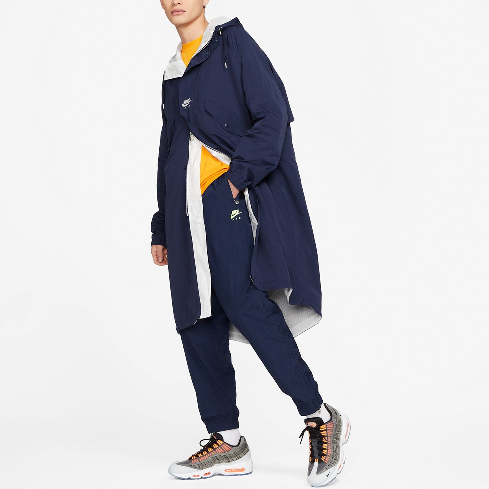 Nike Air x Kim Jones Double-Sided Mid-Length Hooded Jacket Unisex Blue/White DC9983-451