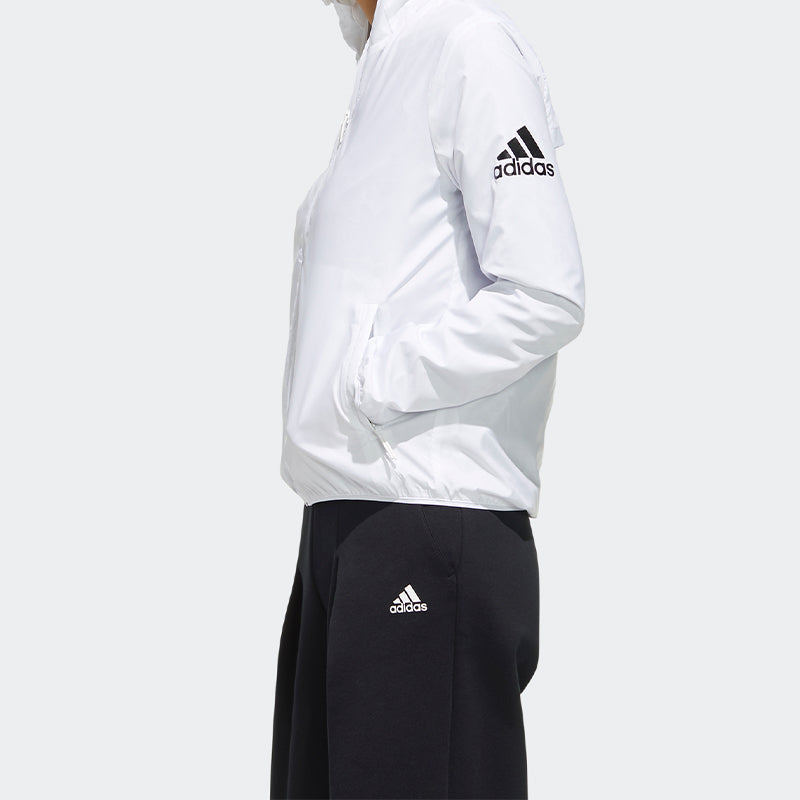 (WMNS) adidas Alphabet Logo Flower Sports Hooded Jacket White FM9304
