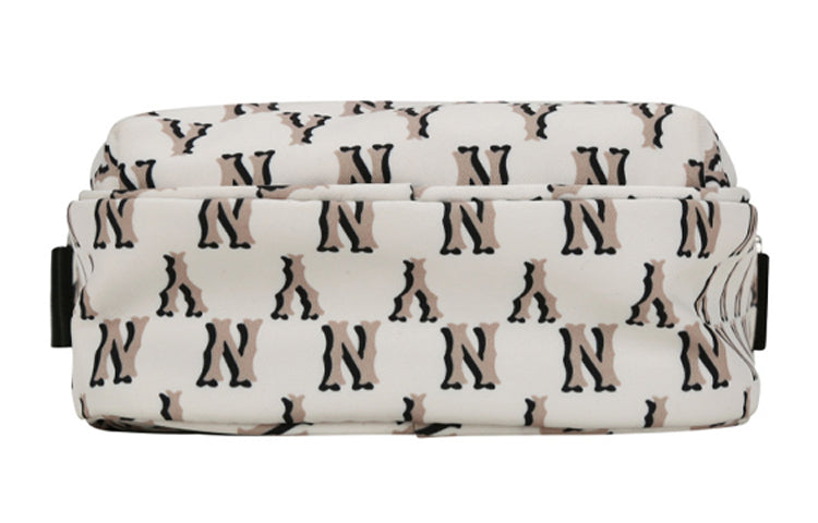 MLB Monogram NY New York Yankees Mini Crossbody Bag White 32BGD2011-50B