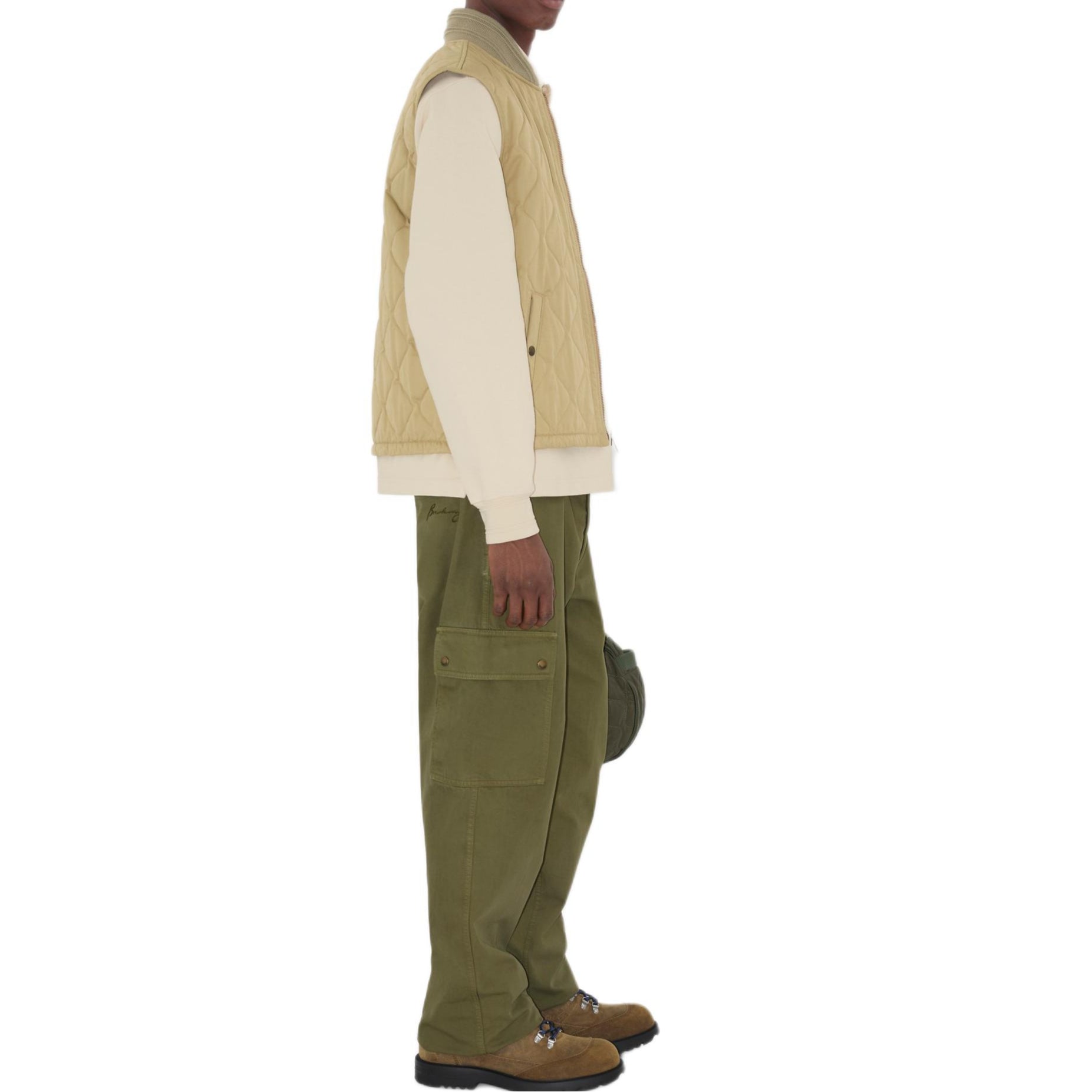 Burberry 25 Quilted Gabardine Gilet 'Beige' 81101811