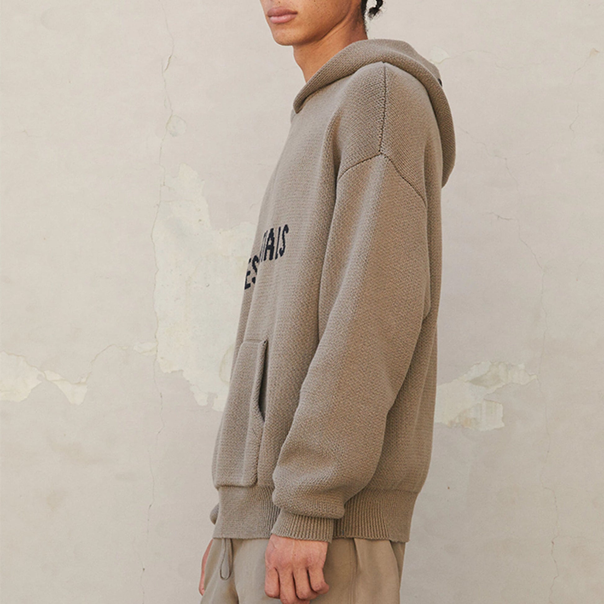 Fear of God Essentials FW21 Knit Pullover Logo Hoodie 'Harvest' FOG-FW21-014