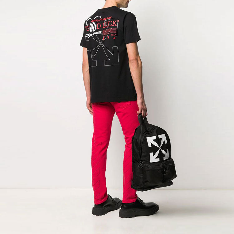Off-White SS20 Lunar New Year Print Round Neck Short Sleeve OMAA027T20JER0271001