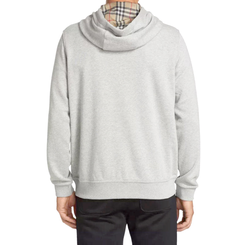 Men's Burberry FW20 Hooded Zipper Jacket Light Grey 80262211