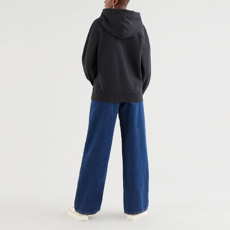 (WMNS) Levi's hooded Logo Printing Hoodie Black 18487-0004