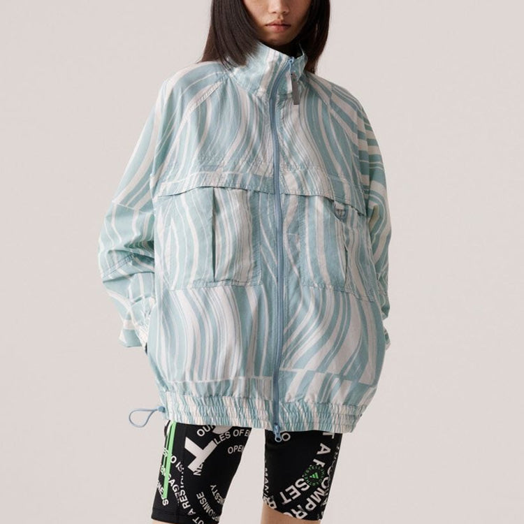 (WMNS) adidas By Stella McCartney Truecasuals Printed Tracktop 'White Grey' HT1102