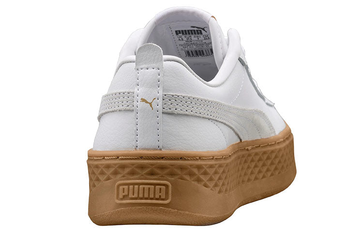 (WMNS) PUMA Suede Platform Leather Sneaker 'PUMA White' 366487-02